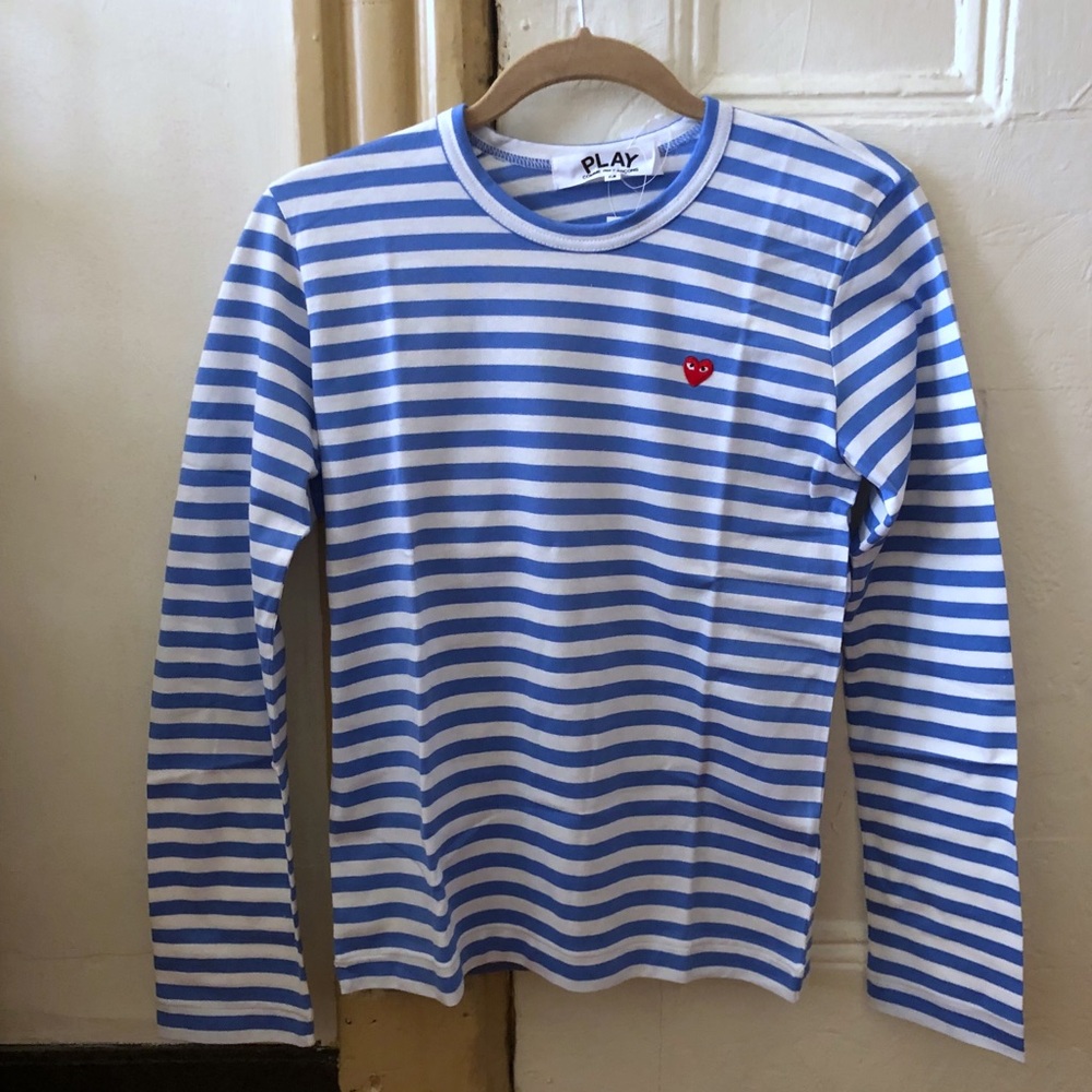 NWT Comme des Garçons PLAY Long-Sleeve Stripe Tee
